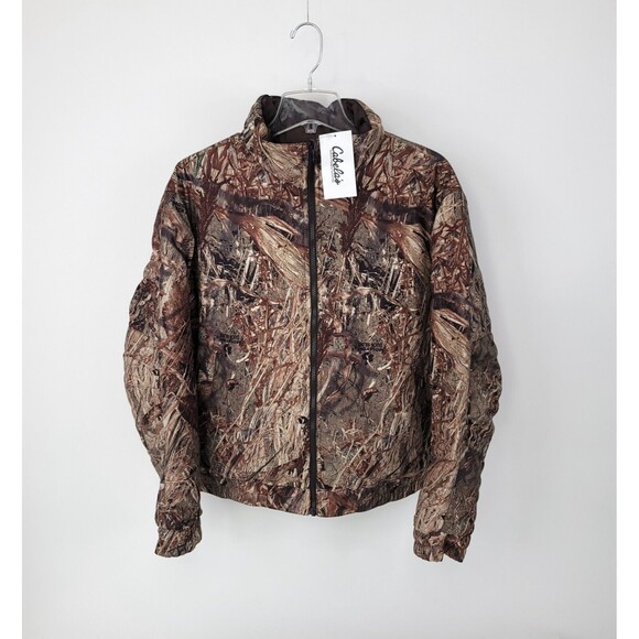 Cabela’s Jacket Mens Large Camo Reversible Hunting Insulated Zip Coat Mossy Oak - Picture 12 of 13